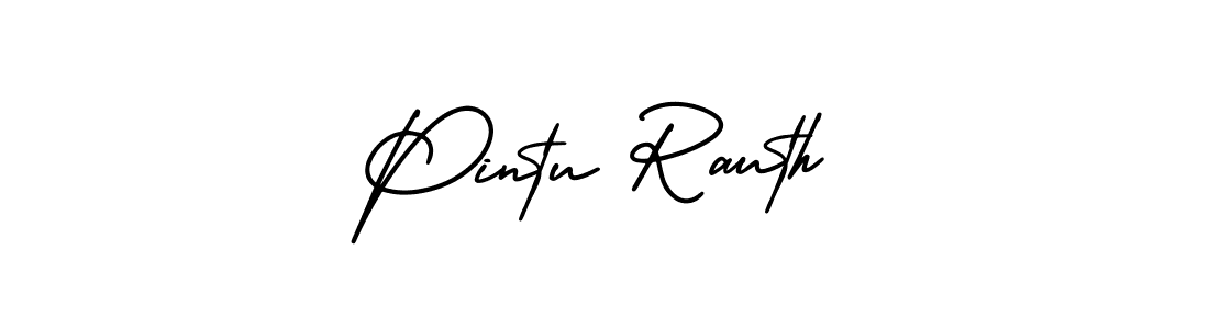 Use a signature maker to create a handwritten signature online. With this signature software, you can design (AmerikaSignatureDemo-Regular) your own signature for name Pintu Rauth. Pintu Rauth signature style 3 images and pictures png