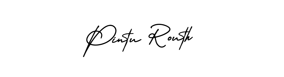 Pintu Routh stylish signature style. Best Handwritten Sign (AmerikaSignatureDemo-Regular) for my name. Handwritten Signature Collection Ideas for my name Pintu Routh. Pintu Routh signature style 3 images and pictures png