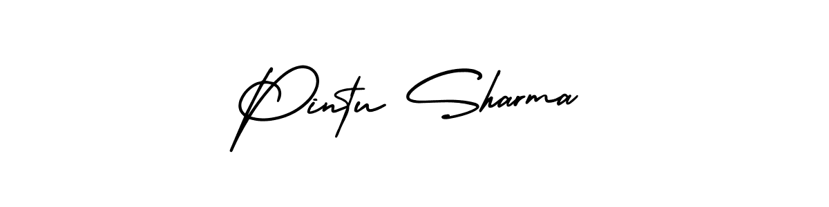 Design your own signature with our free online signature maker. With this signature software, you can create a handwritten (AmerikaSignatureDemo-Regular) signature for name Pintu Sharma. Pintu Sharma signature style 3 images and pictures png