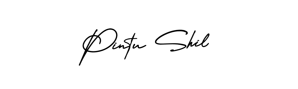 Similarly AmerikaSignatureDemo-Regular is the best handwritten signature design. Signature creator online .You can use it as an online autograph creator for name Pintu Shil. Pintu Shil signature style 3 images and pictures png
