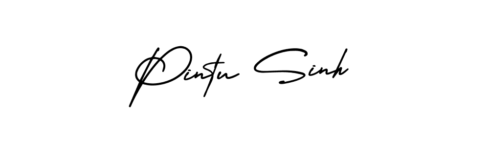 The best way (AmerikaSignatureDemo-Regular) to make a short signature is to pick only two or three words in your name. The name Pintu Sinh include a total of six letters. For converting this name. Pintu Sinh signature style 3 images and pictures png