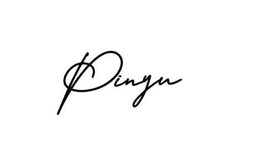 You should practise on your own different ways (AmerikaSignatureDemo-Regular) to write your name (Pinyu) in signature. don't let someone else do it for you. Pinyu signature style 3 images and pictures png