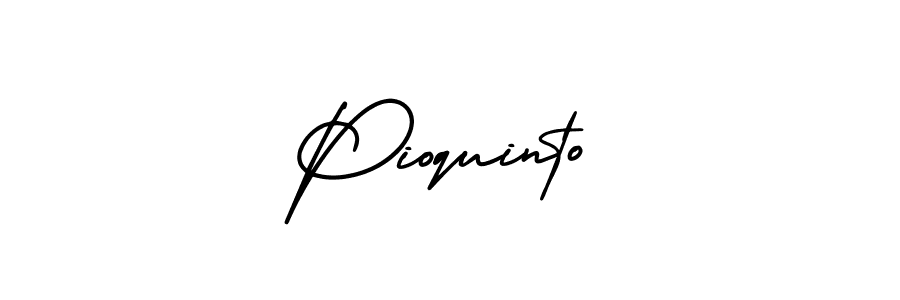 Pioquinto stylish signature style. Best Handwritten Sign (AmerikaSignatureDemo-Regular) for my name. Handwritten Signature Collection Ideas for my name Pioquinto. Pioquinto signature style 3 images and pictures png