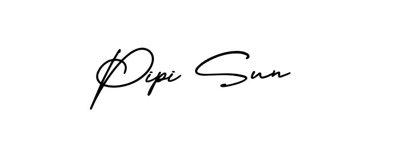 Pipi Sun stylish signature style. Best Handwritten Sign (AmerikaSignatureDemo-Regular) for my name. Handwritten Signature Collection Ideas for my name Pipi Sun. Pipi Sun signature style 3 images and pictures png