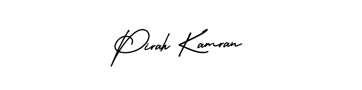 Also You can easily find your signature by using the search form. We will create Pirah Kamran name handwritten signature images for you free of cost using AmerikaSignatureDemo-Regular sign style. Pirah Kamran signature style 3 images and pictures png
