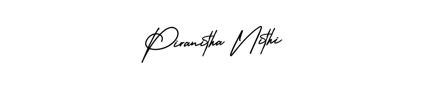 Design your own signature with our free online signature maker. With this signature software, you can create a handwritten (AmerikaSignatureDemo-Regular) signature for name Piranitha Nithi. Piranitha Nithi signature style 3 images and pictures png