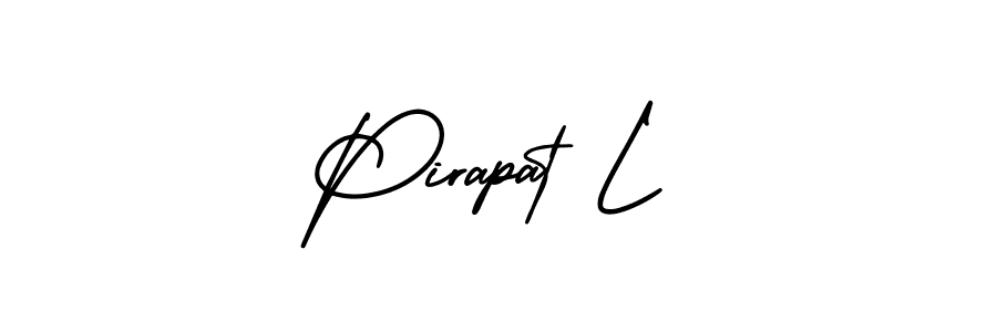 Use a signature maker to create a handwritten signature online. With this signature software, you can design (AmerikaSignatureDemo-Regular) your own signature for name Pirapat L. Pirapat L signature style 3 images and pictures png