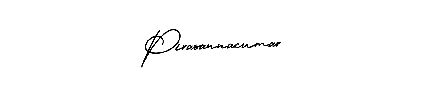 The best way (AmerikaSignatureDemo-Regular) to make a short signature is to pick only two or three words in your name. The name Pirasannacumar include a total of six letters. For converting this name. Pirasannacumar signature style 3 images and pictures png