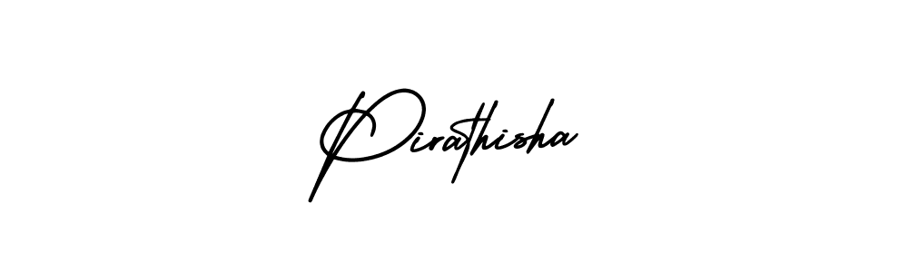 It looks lik you need a new signature style for name Pirathisha. Design unique handwritten (AmerikaSignatureDemo-Regular) signature with our free signature maker in just a few clicks. Pirathisha signature style 3 images and pictures png