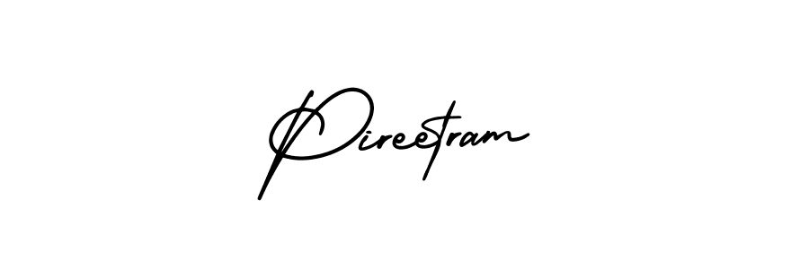 This is the best signature style for the Pireetram name. Also you like these signature font (AmerikaSignatureDemo-Regular). Mix name signature. Pireetram signature style 3 images and pictures png