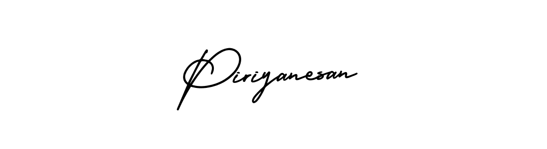 Make a beautiful signature design for name Piriyanesan. With this signature (AmerikaSignatureDemo-Regular) style, you can create a handwritten signature for free. Piriyanesan signature style 3 images and pictures png