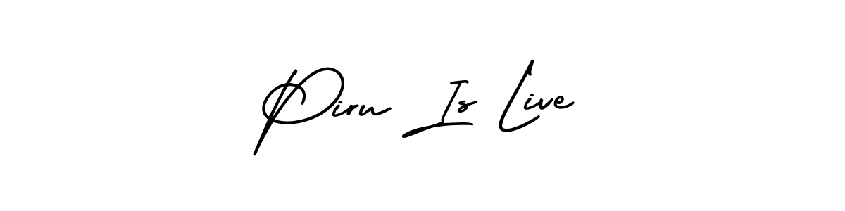 AmerikaSignatureDemo-Regular is a professional signature style that is perfect for those who want to add a touch of class to their signature. It is also a great choice for those who want to make their signature more unique. Get Piru Is Live name to fancy signature for free. Piru Is Live signature style 3 images and pictures png