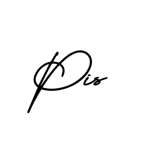 You should practise on your own different ways (AmerikaSignatureDemo-Regular) to write your name (Pis) in signature. don't let someone else do it for you. Pis signature style 3 images and pictures png