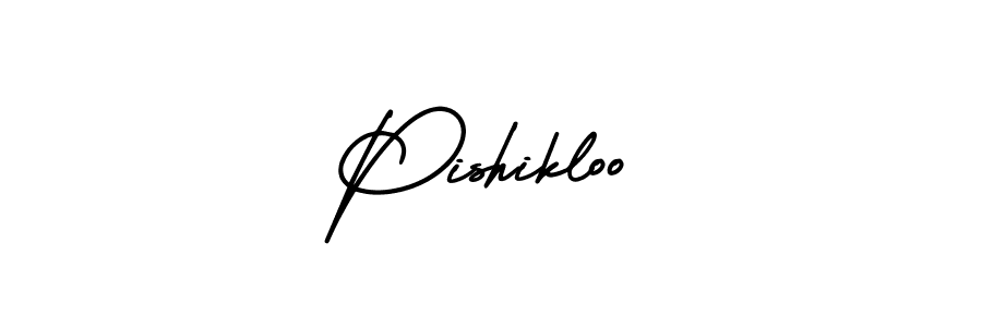 It looks lik you need a new signature style for name Pishikloo. Design unique handwritten (AmerikaSignatureDemo-Regular) signature with our free signature maker in just a few clicks. Pishikloo signature style 3 images and pictures png