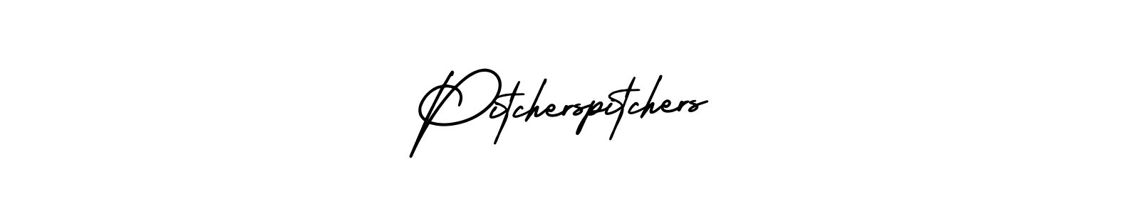 Make a beautiful signature design for name Pitcherspitchers. With this signature (AmerikaSignatureDemo-Regular) style, you can create a handwritten signature for free. Pitcherspitchers signature style 3 images and pictures png