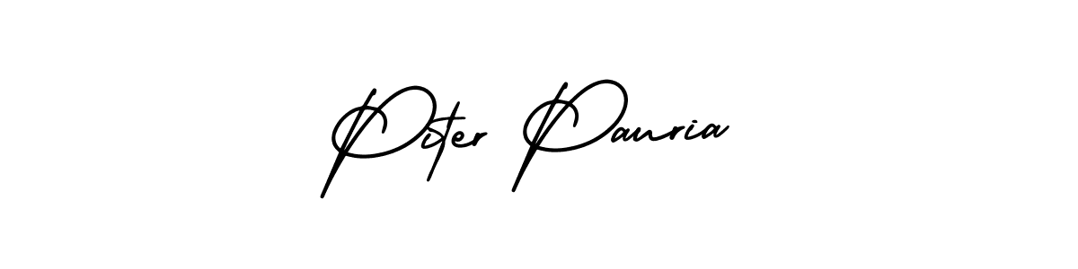 Design your own signature with our free online signature maker. With this signature software, you can create a handwritten (AmerikaSignatureDemo-Regular) signature for name Piter Pauria. Piter Pauria signature style 3 images and pictures png