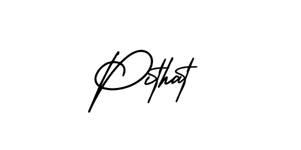 Use a signature maker to create a handwritten signature online. With this signature software, you can design (AmerikaSignatureDemo-Regular) your own signature for name Pithat. Pithat signature style 3 images and pictures png