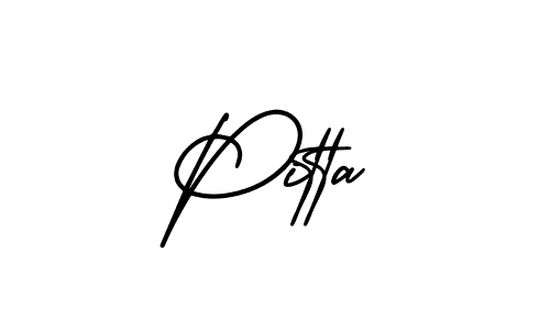 It looks lik you need a new signature style for name Pitta. Design unique handwritten (AmerikaSignatureDemo-Regular) signature with our free signature maker in just a few clicks. Pitta signature style 3 images and pictures png