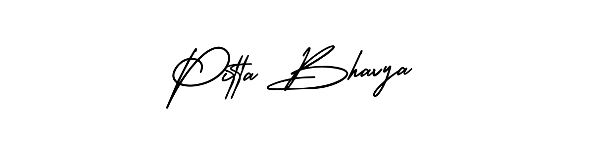 AmerikaSignatureDemo-Regular is a professional signature style that is perfect for those who want to add a touch of class to their signature. It is also a great choice for those who want to make their signature more unique. Get Pitta Bhavya name to fancy signature for free. Pitta Bhavya signature style 3 images and pictures png