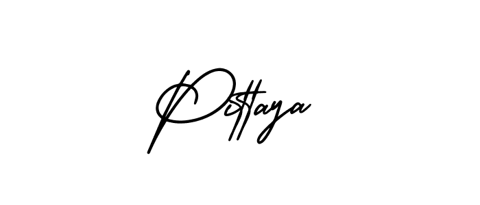 Design your own signature with our free online signature maker. With this signature software, you can create a handwritten (AmerikaSignatureDemo-Regular) signature for name Pittaya. Pittaya signature style 3 images and pictures png