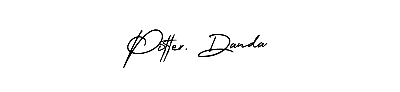 The best way (AmerikaSignatureDemo-Regular) to make a short signature is to pick only two or three words in your name. The name Pitter. Danda include a total of six letters. For converting this name. Pitter. Danda signature style 3 images and pictures png