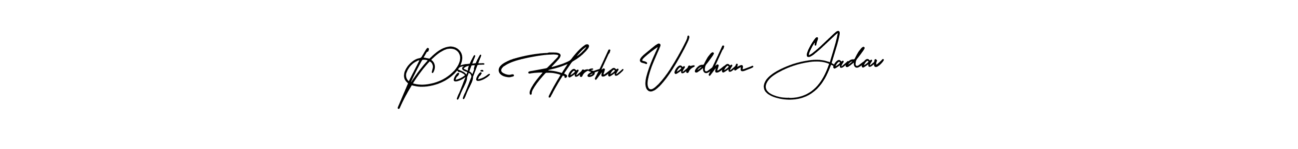 Create a beautiful signature design for name Pitti Harsha Vardhan Yadav. With this signature (AmerikaSignatureDemo-Regular) fonts, you can make a handwritten signature for free. Pitti Harsha Vardhan Yadav signature style 3 images and pictures png