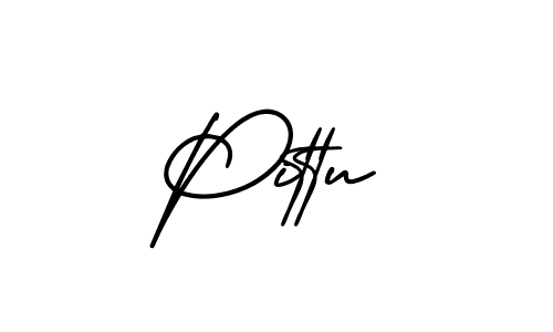 The best way (AmerikaSignatureDemo-Regular) to make a short signature is to pick only two or three words in your name. The name Pittu include a total of six letters. For converting this name. Pittu signature style 3 images and pictures png