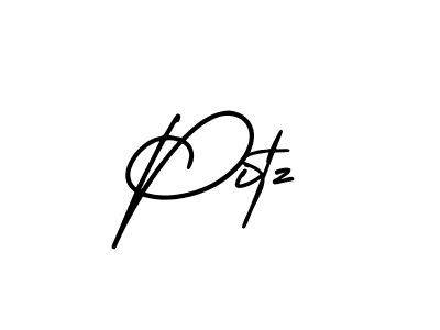 Use a signature maker to create a handwritten signature online. With this signature software, you can design (AmerikaSignatureDemo-Regular) your own signature for name Pitz. Pitz signature style 3 images and pictures png