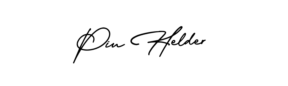 How to Draw Piu Helder signature style? AmerikaSignatureDemo-Regular is a latest design signature styles for name Piu Helder. Piu Helder signature style 3 images and pictures png