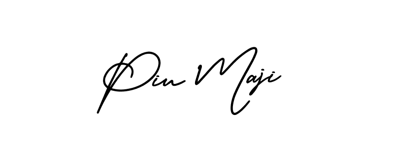 Make a beautiful signature design for name Piu Maji. Use this online signature maker to create a handwritten signature for free. Piu Maji signature style 3 images and pictures png