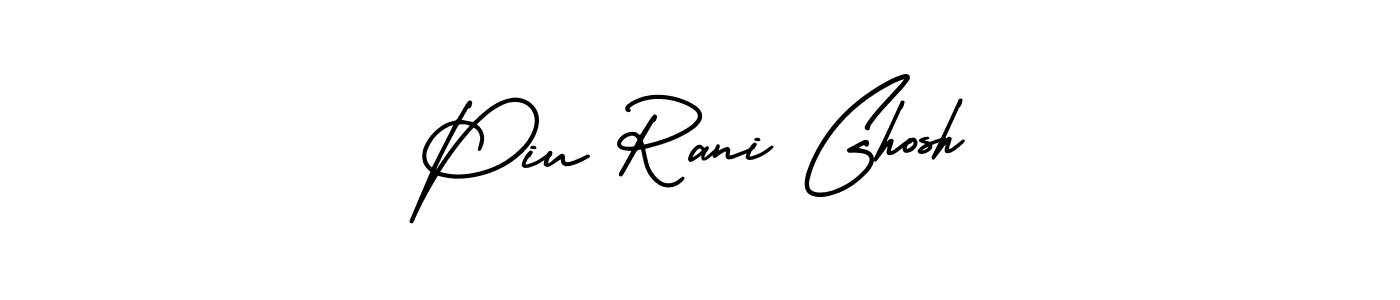 Also You can easily find your signature by using the search form. We will create Piu Rani Ghosh name handwritten signature images for you free of cost using AmerikaSignatureDemo-Regular sign style. Piu Rani Ghosh signature style 3 images and pictures png