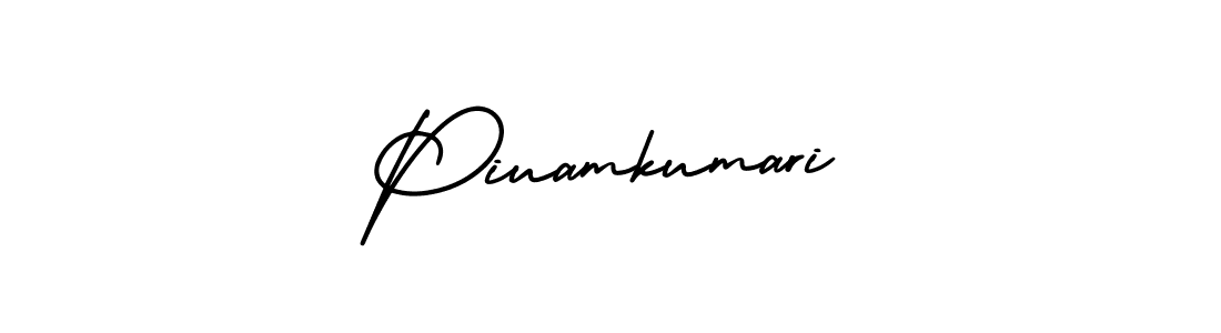 This is the best signature style for the Piuamkumari name. Also you like these signature font (AmerikaSignatureDemo-Regular). Mix name signature. Piuamkumari signature style 3 images and pictures png