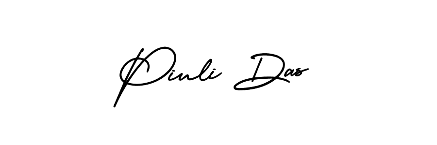 Similarly AmerikaSignatureDemo-Regular is the best handwritten signature design. Signature creator online .You can use it as an online autograph creator for name Piuli Das. Piuli Das signature style 3 images and pictures png