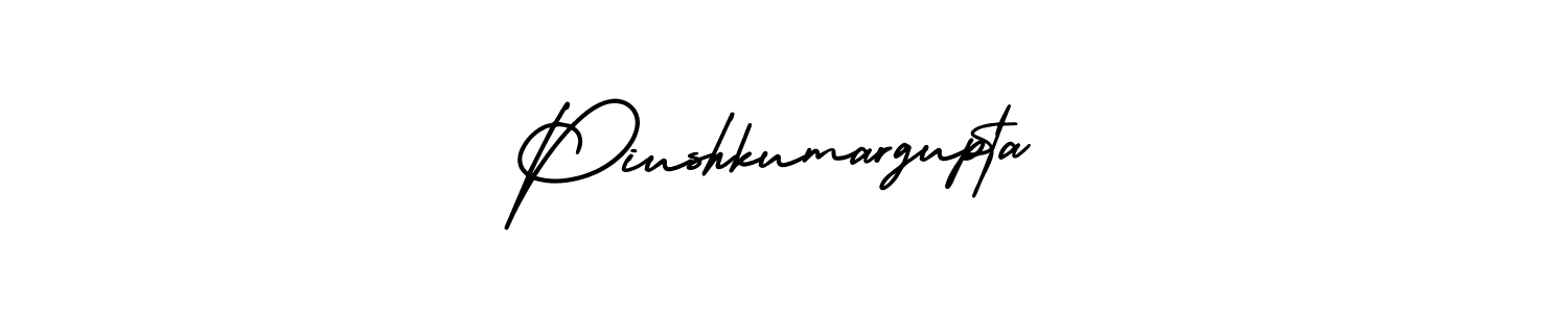 How to make Piushkumargupta name signature. Use AmerikaSignatureDemo-Regular style for creating short signs online. This is the latest handwritten sign. Piushkumargupta signature style 3 images and pictures png
