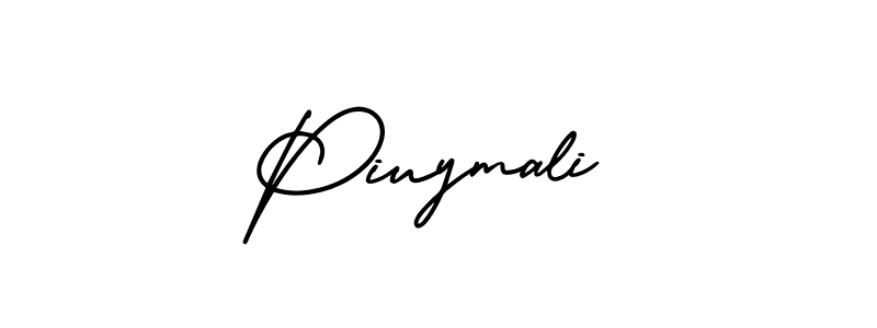 Piuymali stylish signature style. Best Handwritten Sign (AmerikaSignatureDemo-Regular) for my name. Handwritten Signature Collection Ideas for my name Piuymali. Piuymali signature style 3 images and pictures png