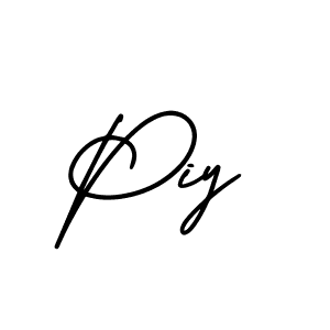 The best way (AmerikaSignatureDemo-Regular) to make a short signature is to pick only two or three words in your name. The name Piy include a total of six letters. For converting this name. Piy signature style 3 images and pictures png