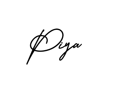 Use a signature maker to create a handwritten signature online. With this signature software, you can design (AmerikaSignatureDemo-Regular) your own signature for name Piya. Piya signature style 3 images and pictures png