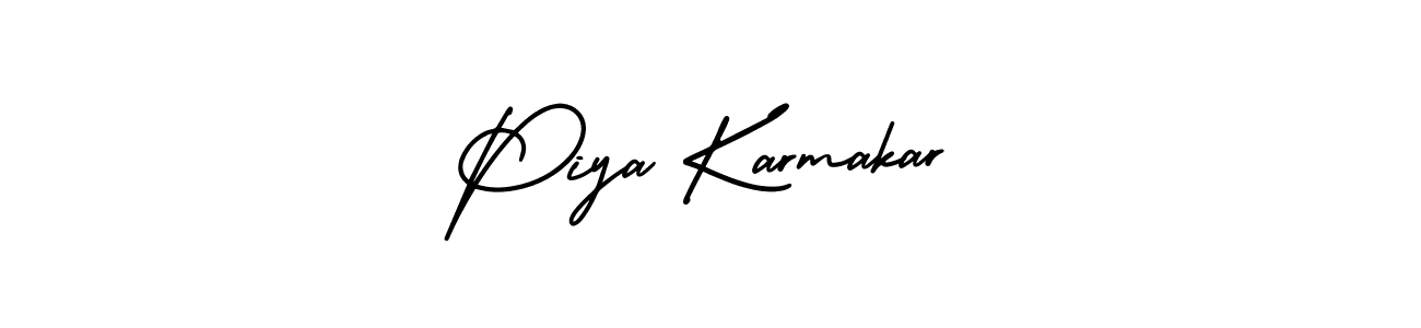 Also You can easily find your signature by using the search form. We will create Piya Karmakar name handwritten signature images for you free of cost using AmerikaSignatureDemo-Regular sign style. Piya Karmakar signature style 3 images and pictures png