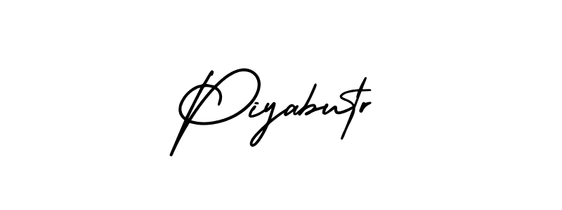 How to make Piyabutr signature? AmerikaSignatureDemo-Regular is a professional autograph style. Create handwritten signature for Piyabutr name. Piyabutr signature style 3 images and pictures png