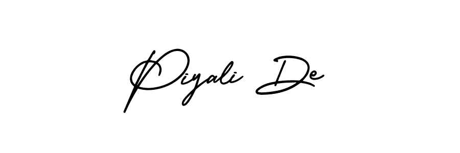 Use a signature maker to create a handwritten signature online. With this signature software, you can design (AmerikaSignatureDemo-Regular) your own signature for name Piyali De. Piyali De signature style 3 images and pictures png