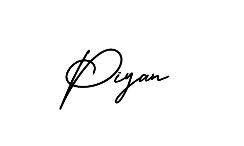 Design your own signature with our free online signature maker. With this signature software, you can create a handwritten (AmerikaSignatureDemo-Regular) signature for name Piyan. Piyan signature style 3 images and pictures png