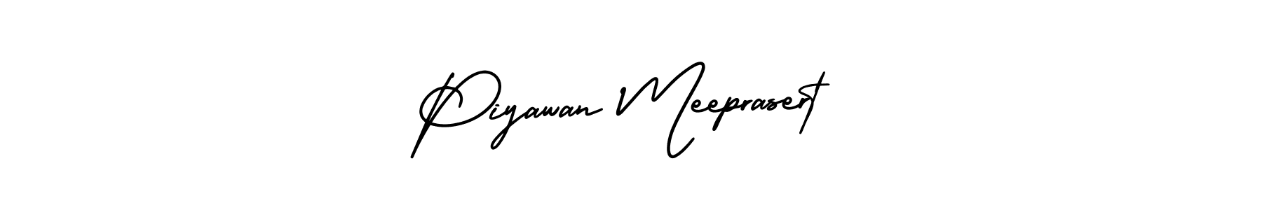 if you are searching for the best signature style for your name Piyawan Meeprasert. so please give up your signature search. here we have designed multiple signature styles  using AmerikaSignatureDemo-Regular. Piyawan Meeprasert signature style 3 images and pictures png