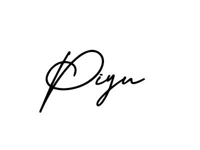 Use a signature maker to create a handwritten signature online. With this signature software, you can design (AmerikaSignatureDemo-Regular) your own signature for name Piyu. Piyu signature style 3 images and pictures png