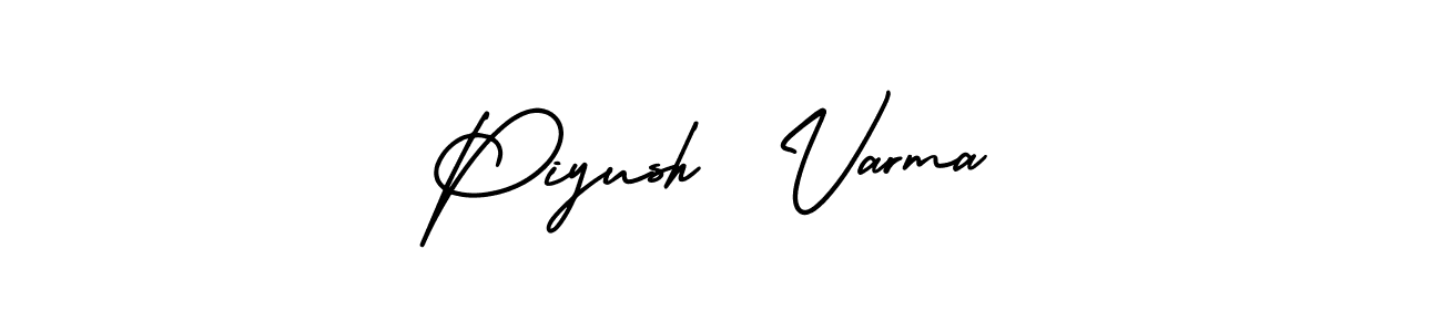Similarly AmerikaSignatureDemo-Regular is the best handwritten signature design. Signature creator online .You can use it as an online autograph creator for name Piyush  Varma. Piyush  Varma signature style 3 images and pictures png