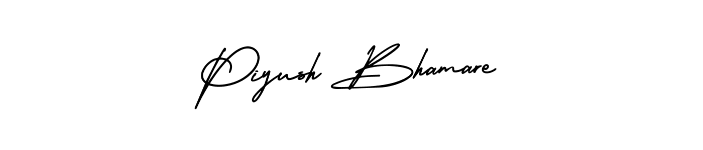 AmerikaSignatureDemo-Regular is a professional signature style that is perfect for those who want to add a touch of class to their signature. It is also a great choice for those who want to make their signature more unique. Get Piyush Bhamare name to fancy signature for free. Piyush Bhamare signature style 3 images and pictures png