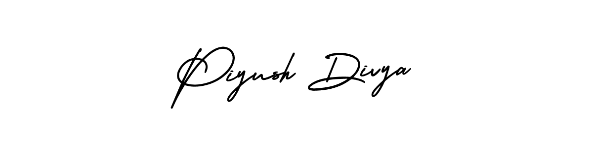 Design your own signature with our free online signature maker. With this signature software, you can create a handwritten (AmerikaSignatureDemo-Regular) signature for name Piyush Divya. Piyush Divya signature style 3 images and pictures png