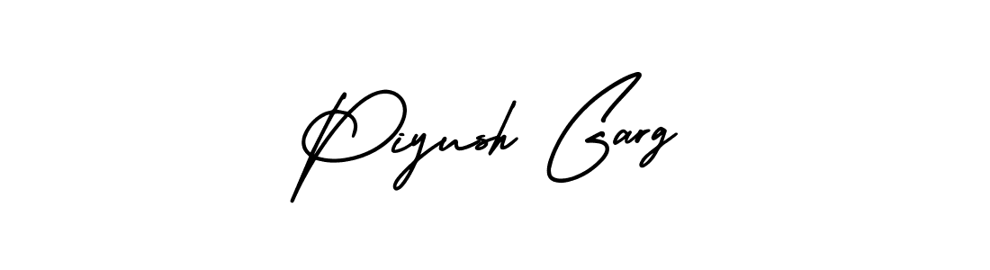 The best way (AmerikaSignatureDemo-Regular) to make a short signature is to pick only two or three words in your name. The name Piyush Garg include a total of six letters. For converting this name. Piyush Garg signature style 3 images and pictures png