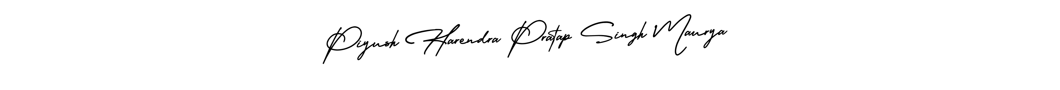 Design your own signature with our free online signature maker. With this signature software, you can create a handwritten (AmerikaSignatureDemo-Regular) signature for name Piyush Harendra Pratap Singh Maurya. Piyush Harendra Pratap Singh Maurya signature style 3 images and pictures png