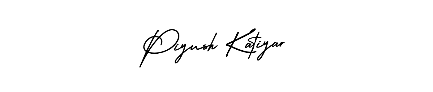 How to make Piyush Katiyar signature? AmerikaSignatureDemo-Regular is a professional autograph style. Create handwritten signature for Piyush Katiyar name. Piyush Katiyar signature style 3 images and pictures png