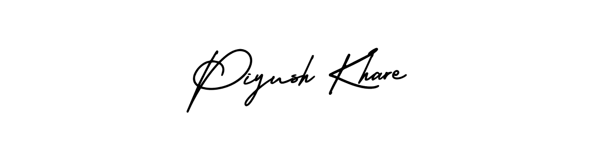 This is the best signature style for the Piyush Khare name. Also you like these signature font (AmerikaSignatureDemo-Regular). Mix name signature. Piyush Khare signature style 3 images and pictures png